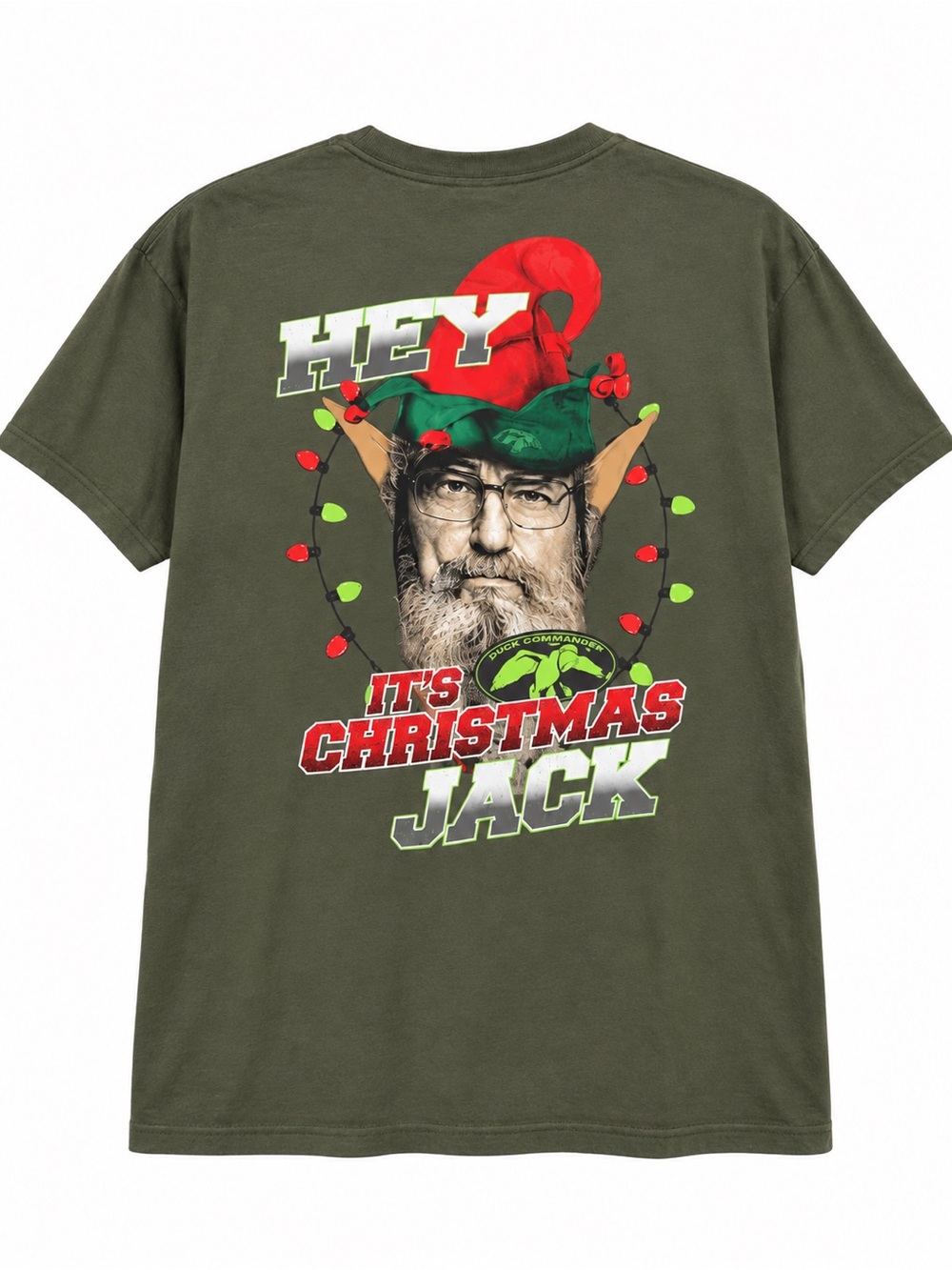 Duck Commander Uncle Si Robertson Hey It’s Christmas Jack T Shirt Men XXL